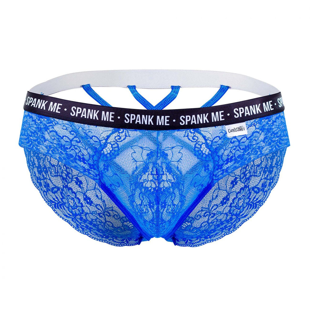 CandyMan 99615X Spank Me Lace Briefs Color Dark Blue - DealByEthan.gay loves CandyMan