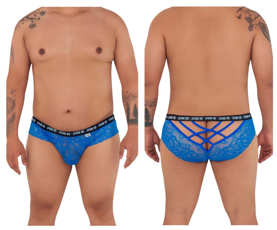 CandyMan 99615X Spank Me Lace Briefs Color Dark Blue - DealByEthan.gay loves CandyMan
