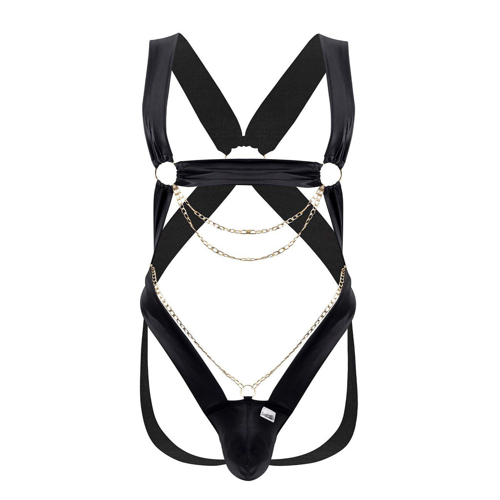 CandyMan 99695 Harness Bodysuit Color Black - DealByEthan.gay loves CandyMan