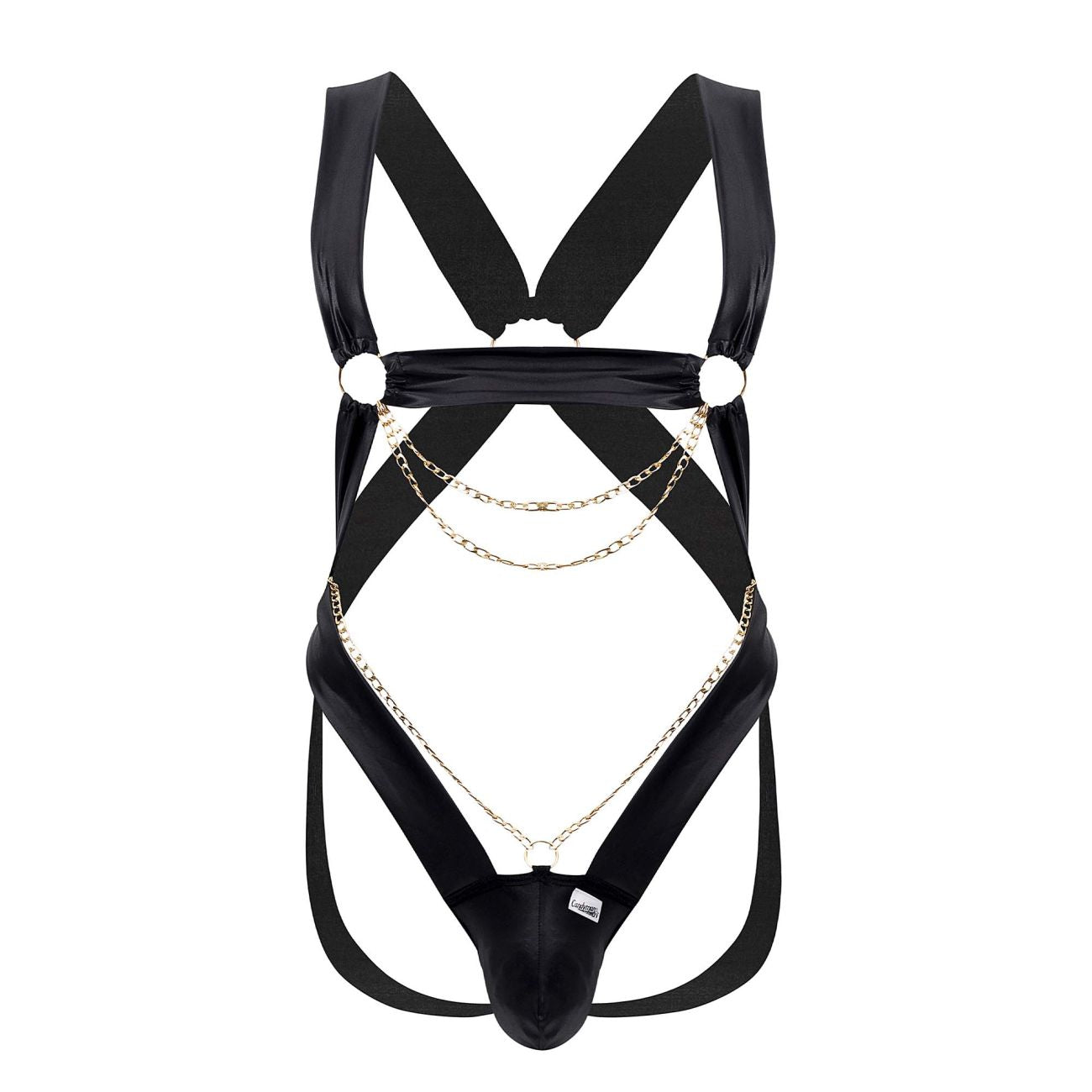 CandyMan 99695 Harness Bodysuit Color Black - DealByEthan.gay loves CandyMan