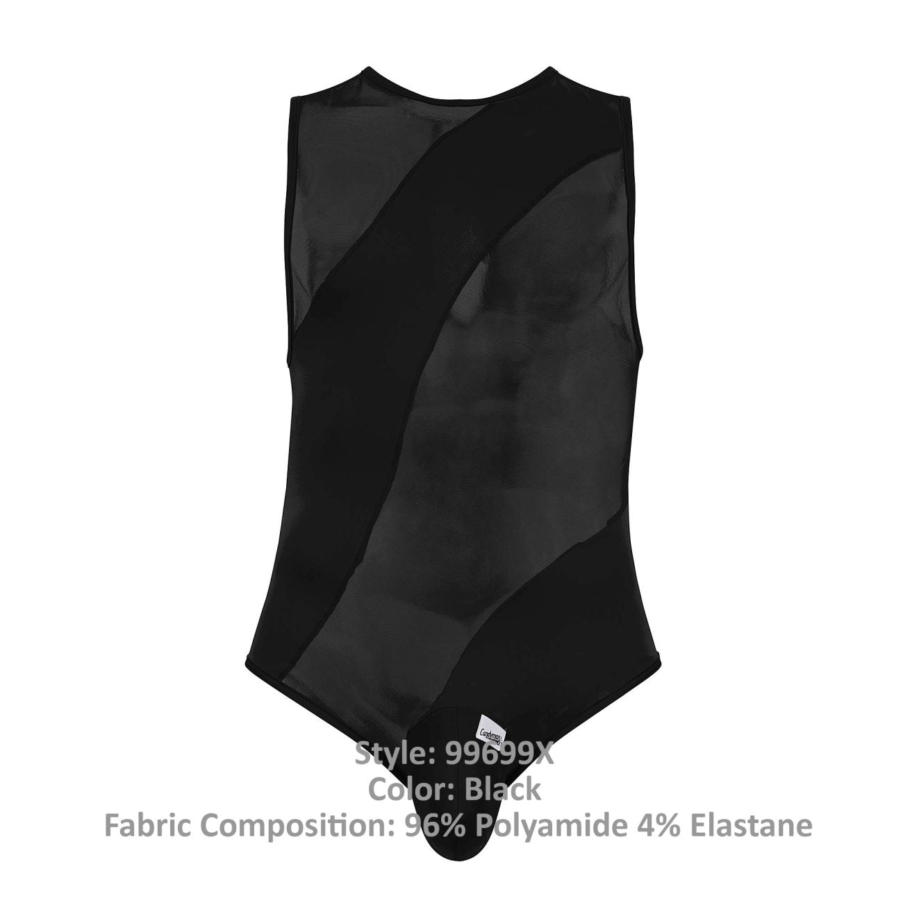 CandyMan 99699X Mesh Bodysuit Color Black - DealByEthan.gay loves CandyMan