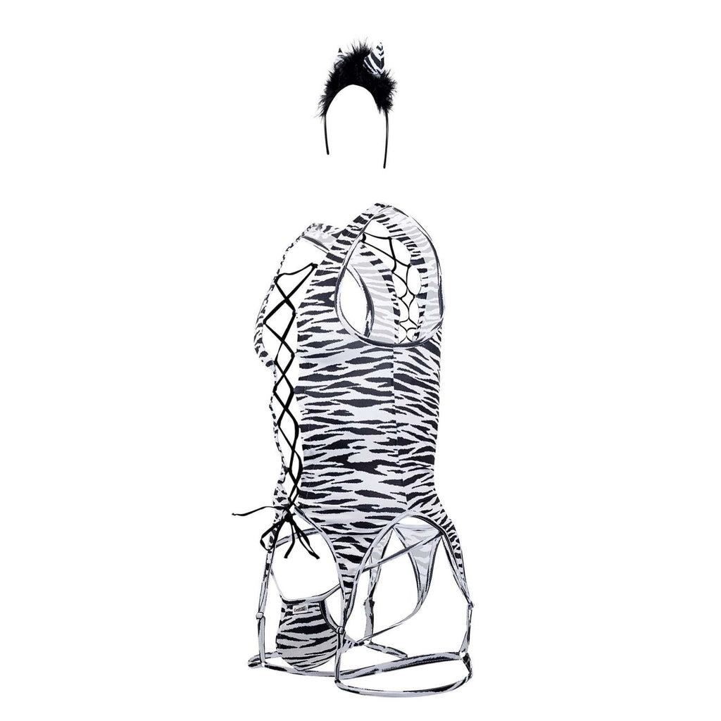 CandyMan 99734 Safari Bodysuit Color Zebra Print - DealByEthan.gay loves CandyMan