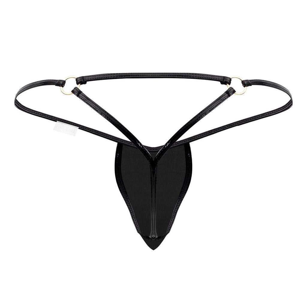 CandyMan 99738 Gloss G-String Color Black - DealByEthan.gay loves CandyMan
