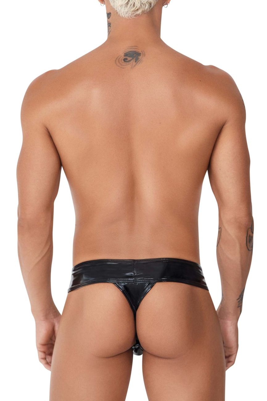 CandyMan 99742 Gloss Thongs Color Black - DealByEthan.gay loves CandyMan
