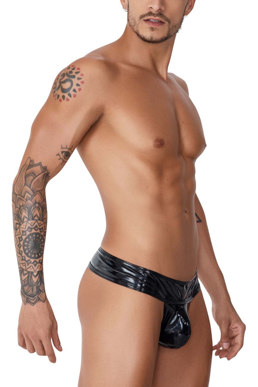 CandyMan 99742 Gloss Thongs Color Black - DealByEthan.gay loves CandyMan