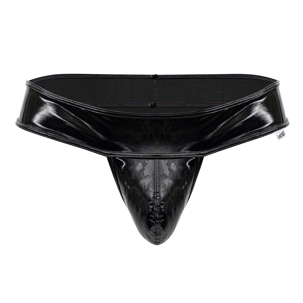CandyMan 99742 Gloss Thongs Color Black - DealByEthan.gay loves CandyMan