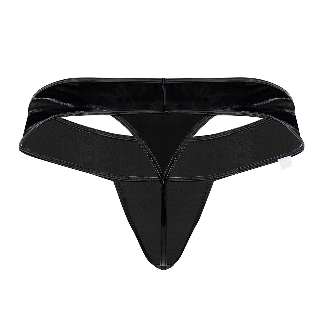 CandyMan 99742 Gloss Thongs Color Black - DealByEthan.gay loves CandyMan