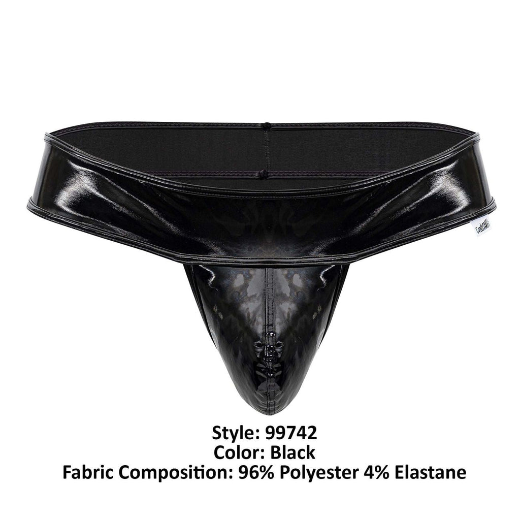 CandyMan 99742 Gloss Thongs Color Black - DealByEthan.gay loves CandyMan