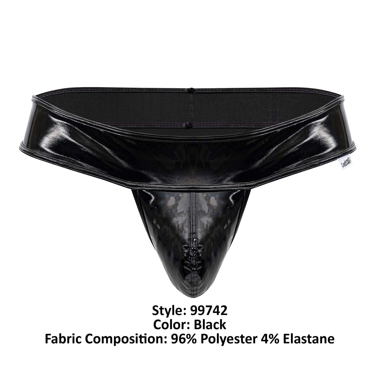 CandyMan 99742 Gloss Thongs Color Black - DealByEthan.gay loves CandyMan