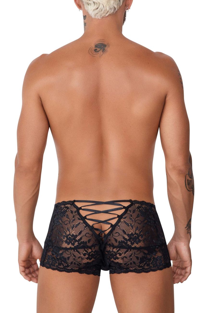 CandyMan 99745 Lace Trunks Color Black - DealByEthan.gay loves CandyMan