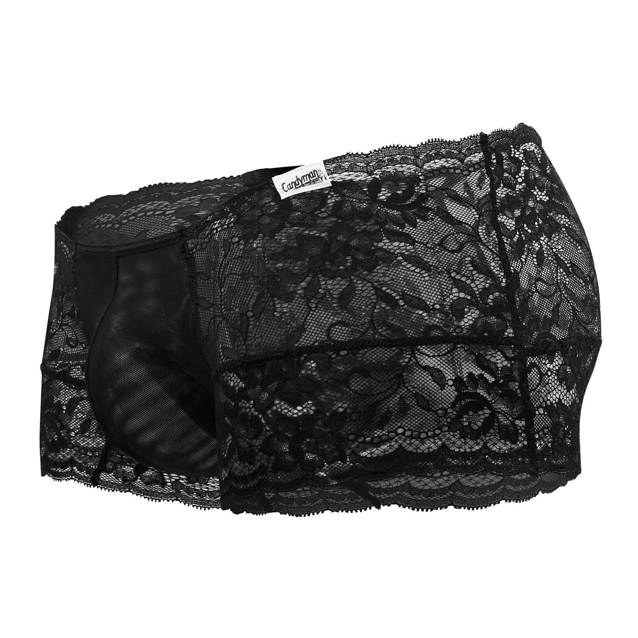 CandyMan 99745 Lace Trunks Color Black - DealByEthan.gay loves CandyMan