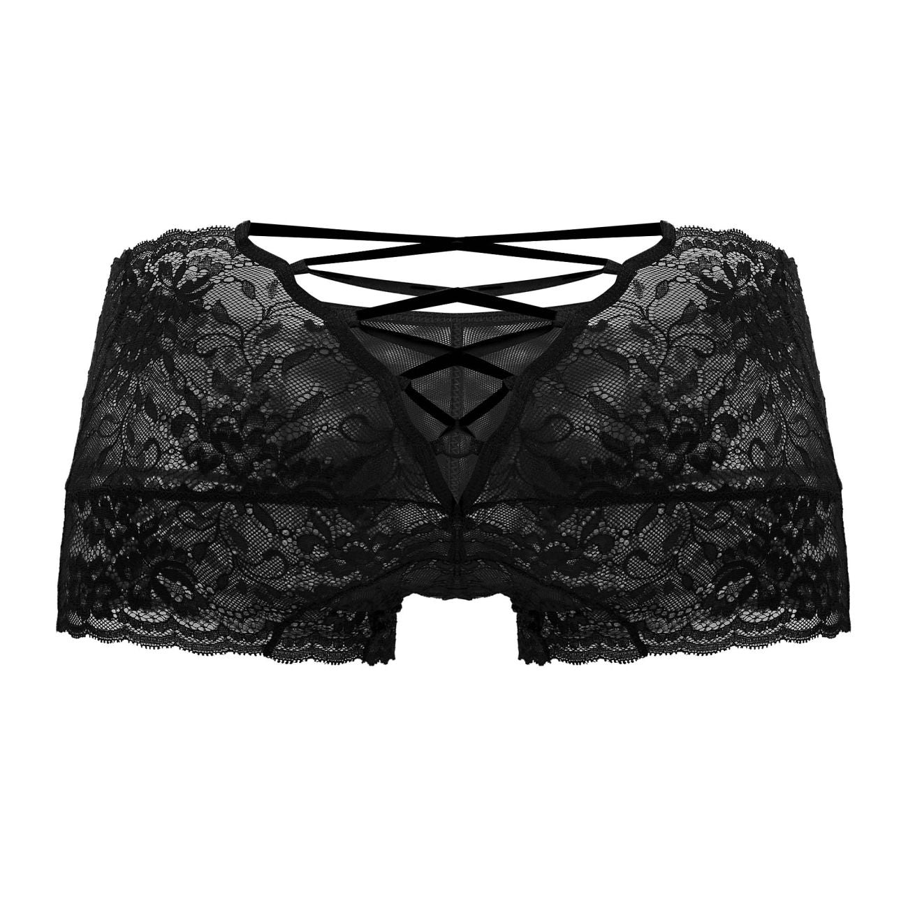 CandyMan 99745 Lace Trunks Color Black - DealByEthan.gay loves CandyMan