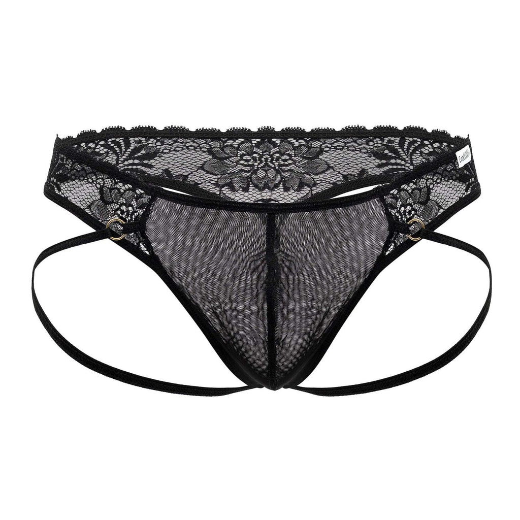 CandyMan 99747 Lace Thongs Color Black - DealByEthan.gay loves CandyMan