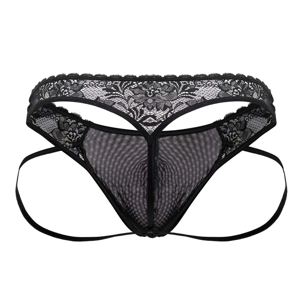 CandyMan 99747 Lace Thongs Color Black - DealByEthan.gay loves CandyMan