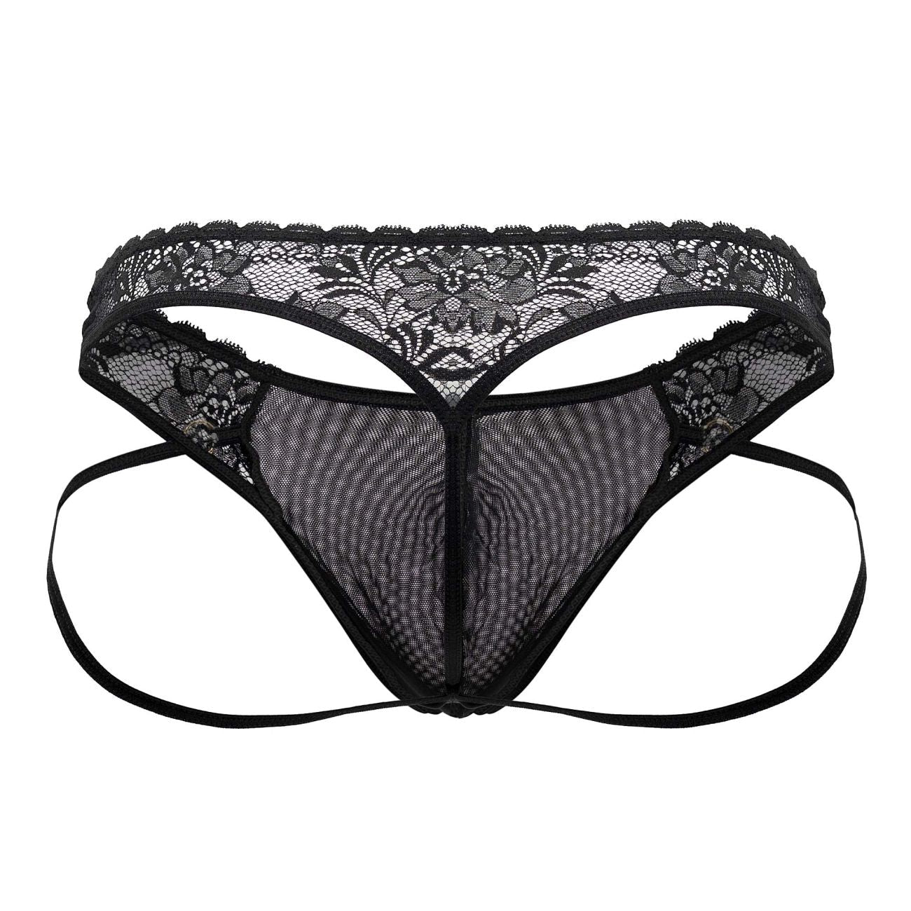 CandyMan 99747 Lace Thongs Color Black - DealByEthan.gay loves CandyMan