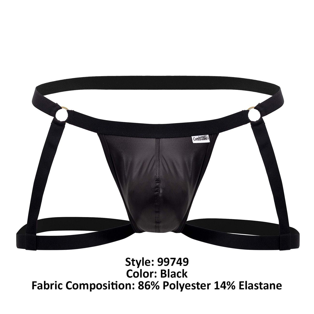 CandyMan 99749 Garter Jockstrap Color Black - DealByEthan.gay loves CandyMan