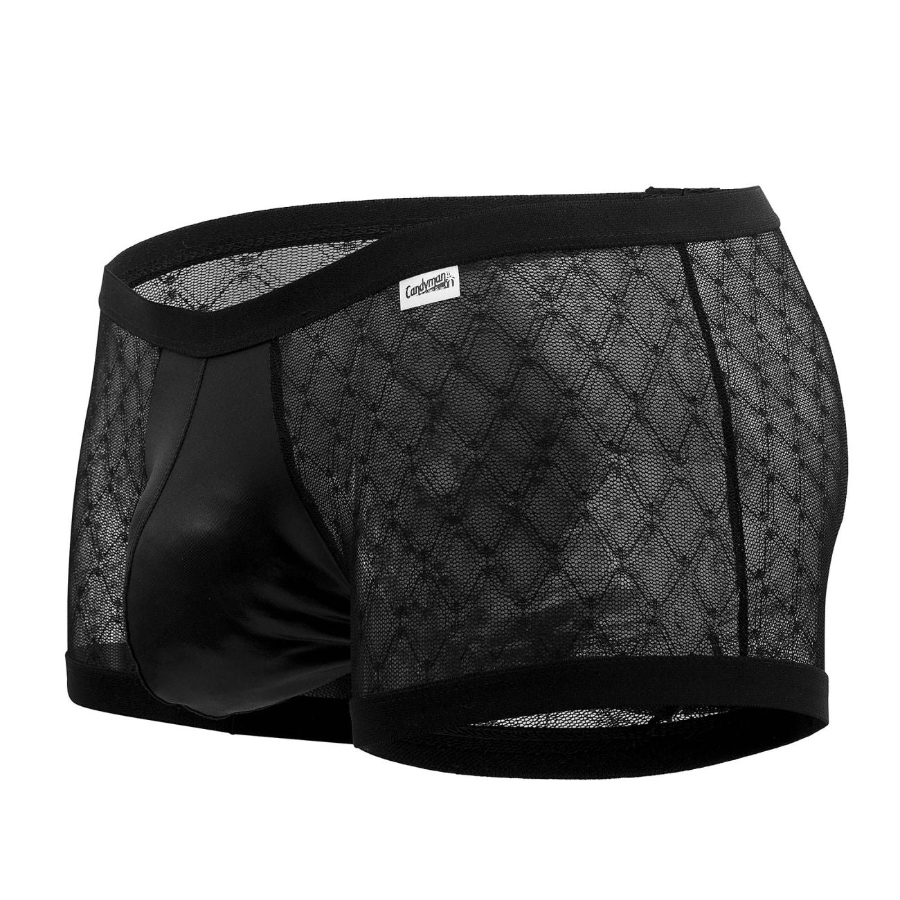 CandyMan 99750 Lace Trunks Color Black - DealByEthan.gay loves CandyMan