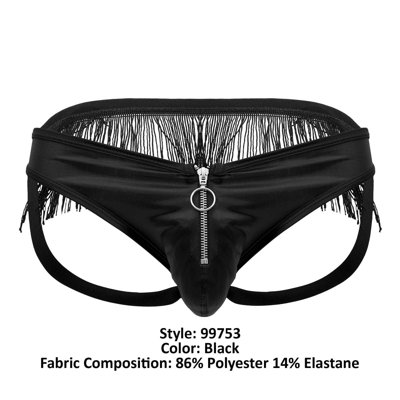 CandyMan 99753 Fringe Jockstrap Color Black - DealByEthan.gay loves CandyMan