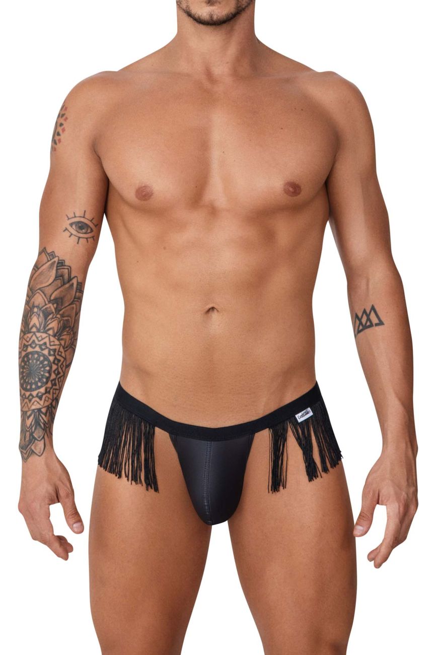 CandyMan 99754 Fringe Thongs Color Black - DealByEthan.gay loves CandyMan