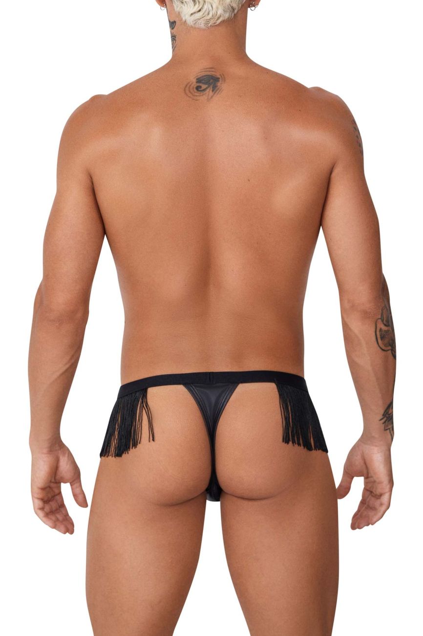 CandyMan 99754 Fringe Thongs Color Black - DealByEthan.gay loves CandyMan