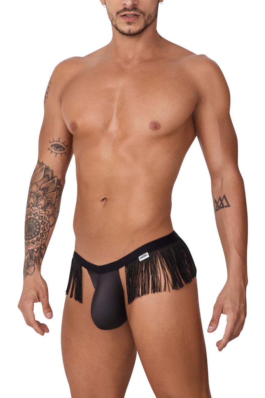 CandyMan 99754 Fringe Thongs Color Black - DealByEthan.gay loves CandyMan