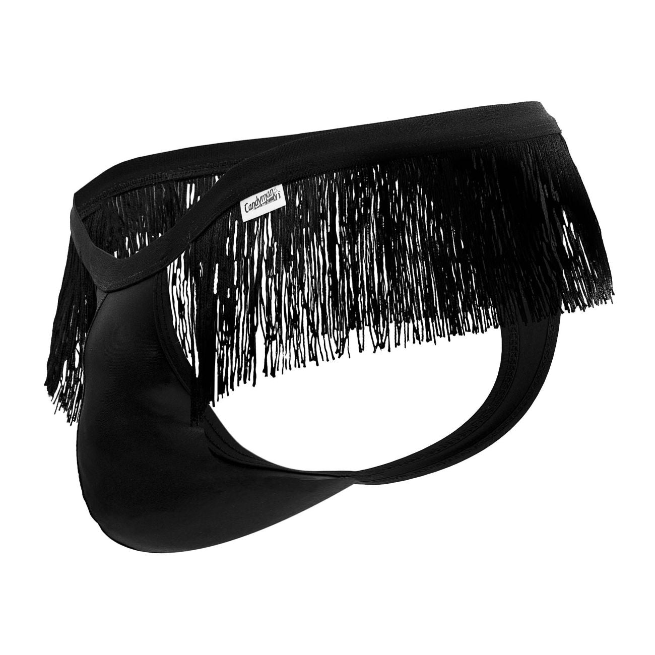 CandyMan 99754 Fringe Thongs Color Black - DealByEthan.gay loves CandyMan