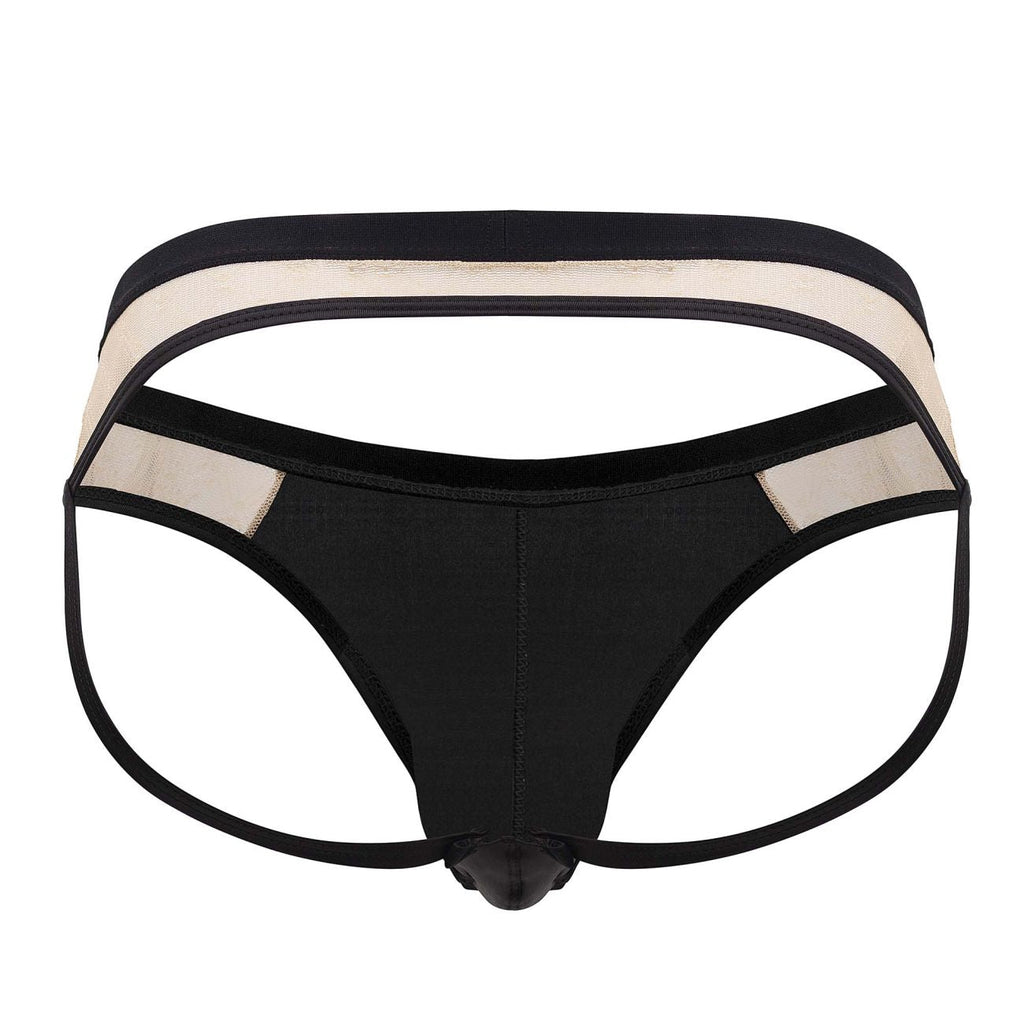 CandyMan 99763 Lace Jockstrap Color Nude-Black - DealByEthan.gay loves CandyMan