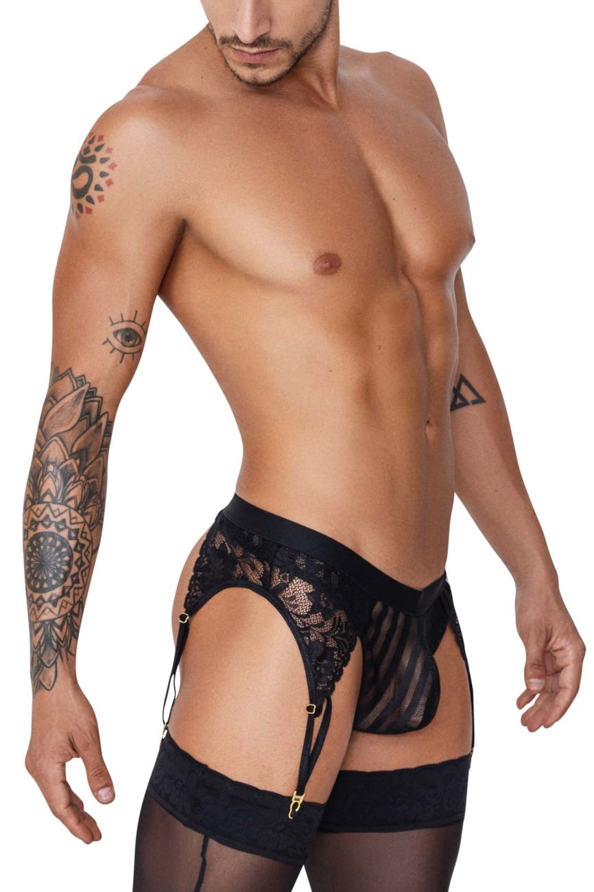 CandyMan 99766 Garter Thongs Color Black - DealByEthan.gay loves CandyMan