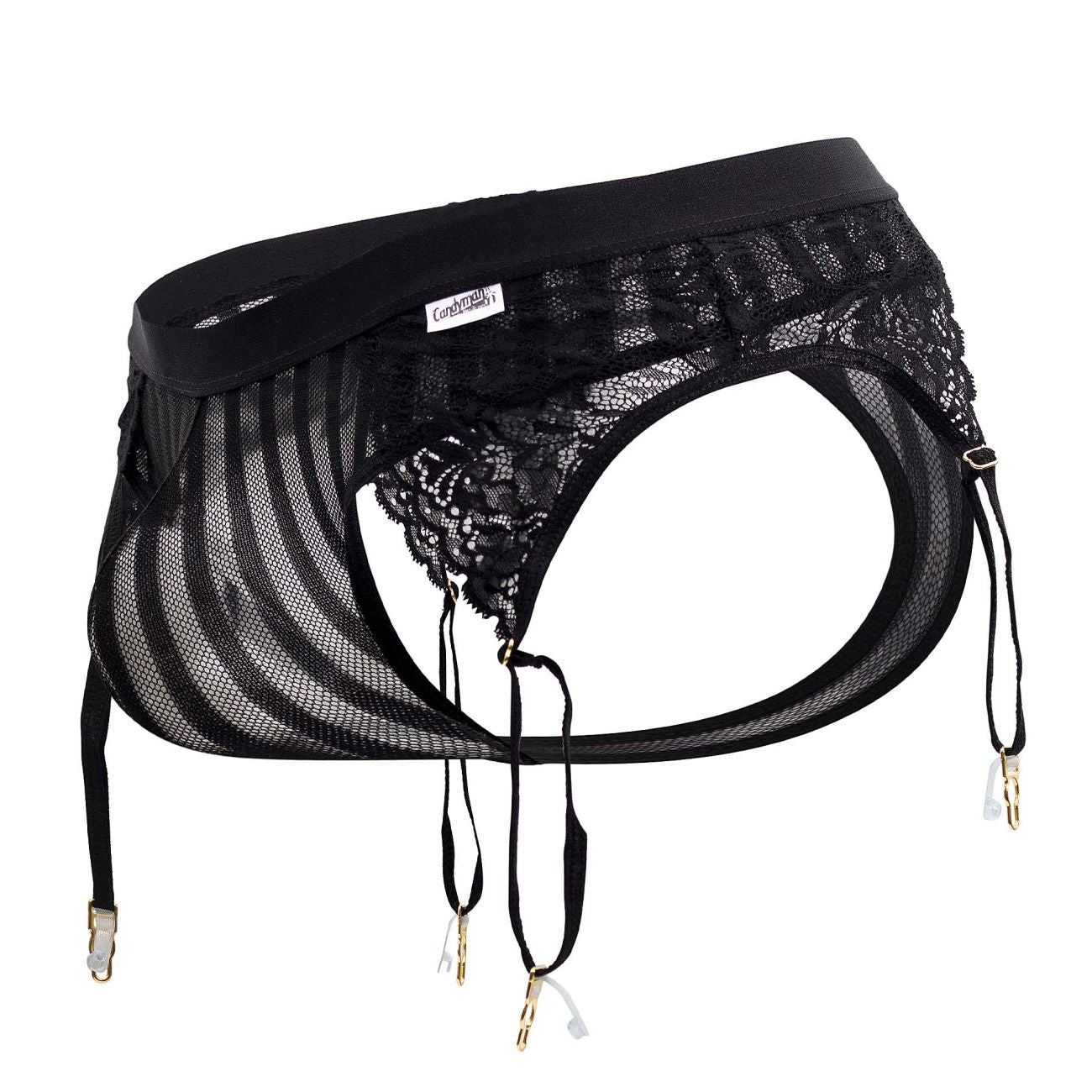 CandyMan 99766 Garter Thongs Color Black - DealByEthan.gay loves CandyMan