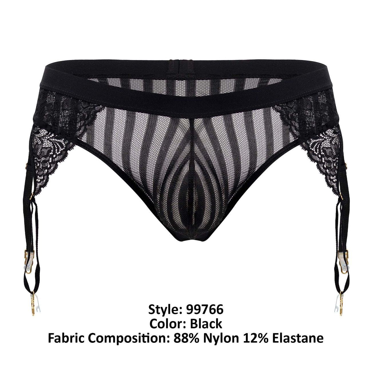 CandyMan 99766 Garter Thongs Color Black - DealByEthan.gay loves CandyMan