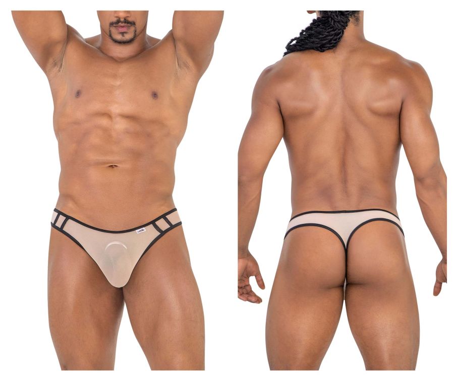 CandyMan 99767 Sports Mesh Thongs Color Beige - DealByEthan.gay loves CandyMan