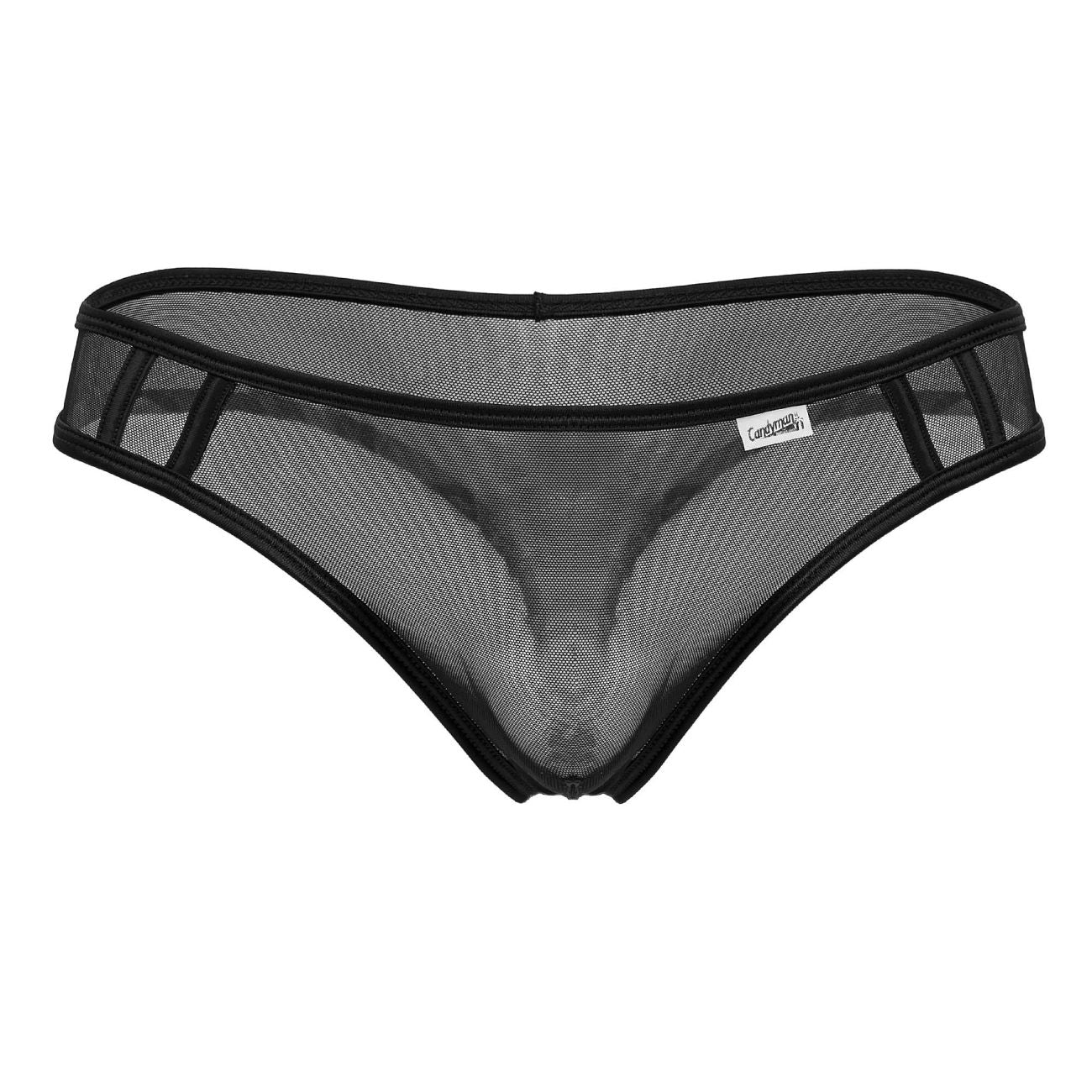 CandyMan 99767 Sports Mesh Thongs Color Black - DealByEthan.gay loves CandyMan