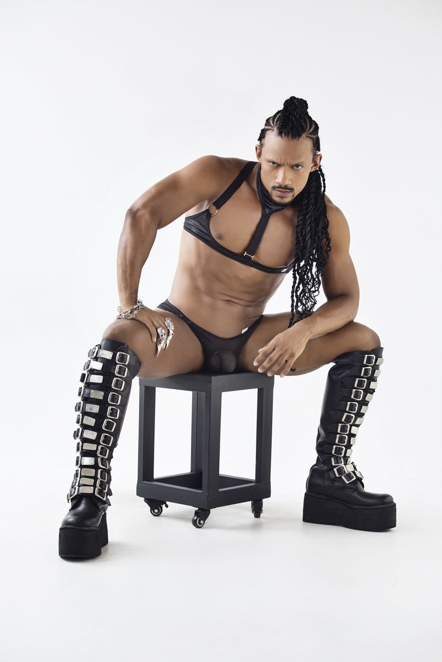 CandyMan 99767 Sports Mesh Thongs Color Black - DealByEthan.gay loves CandyMan