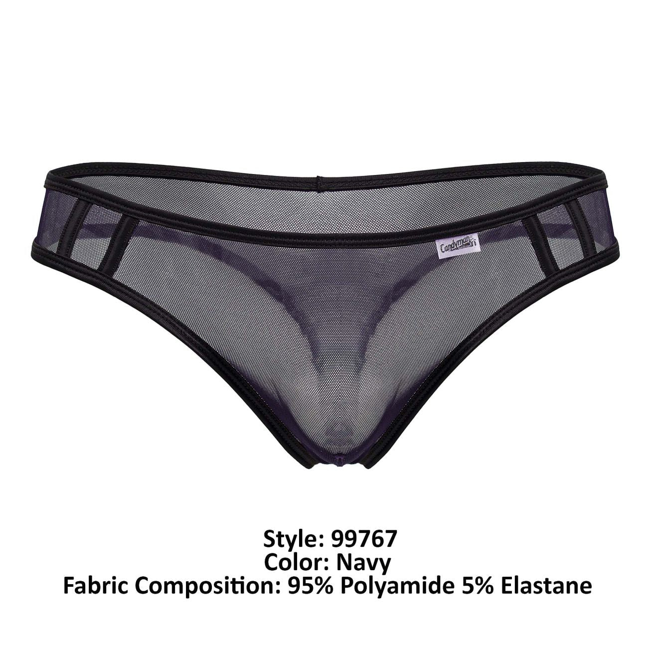 CandyMan 99767 Sports Mesh Thongs Color Navy - DealByEthan.gay loves CandyMan