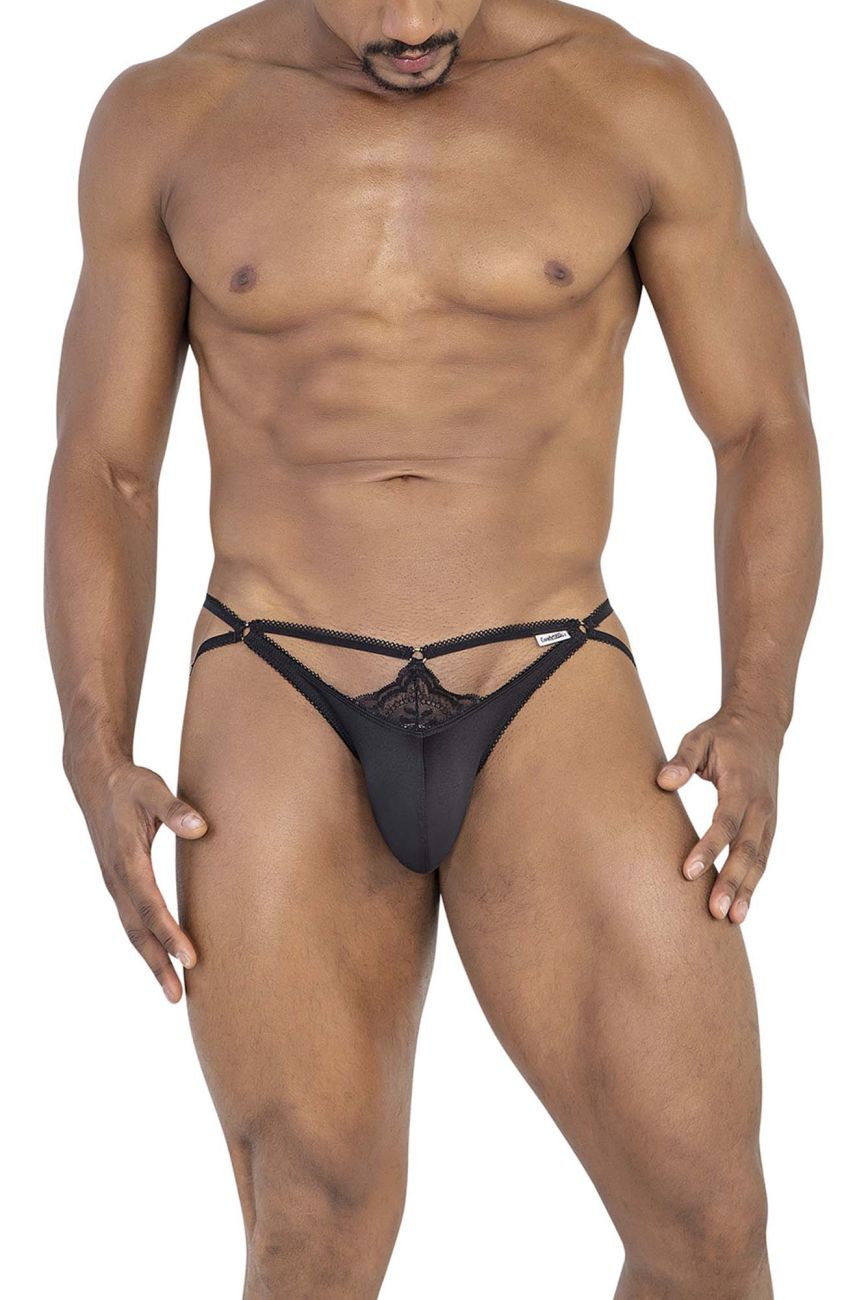 CandyMan 99770 Lace Jock Thongs Color Black - DealByEthan.gay loves CandyMan