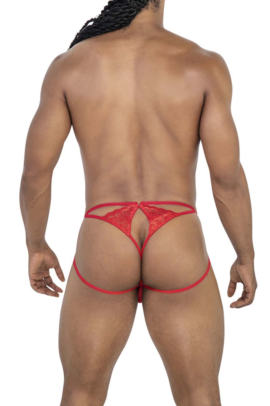 CandyMan 99770 Lace Jock Thongs Color Red - DealByEthan.gay loves CandyMan