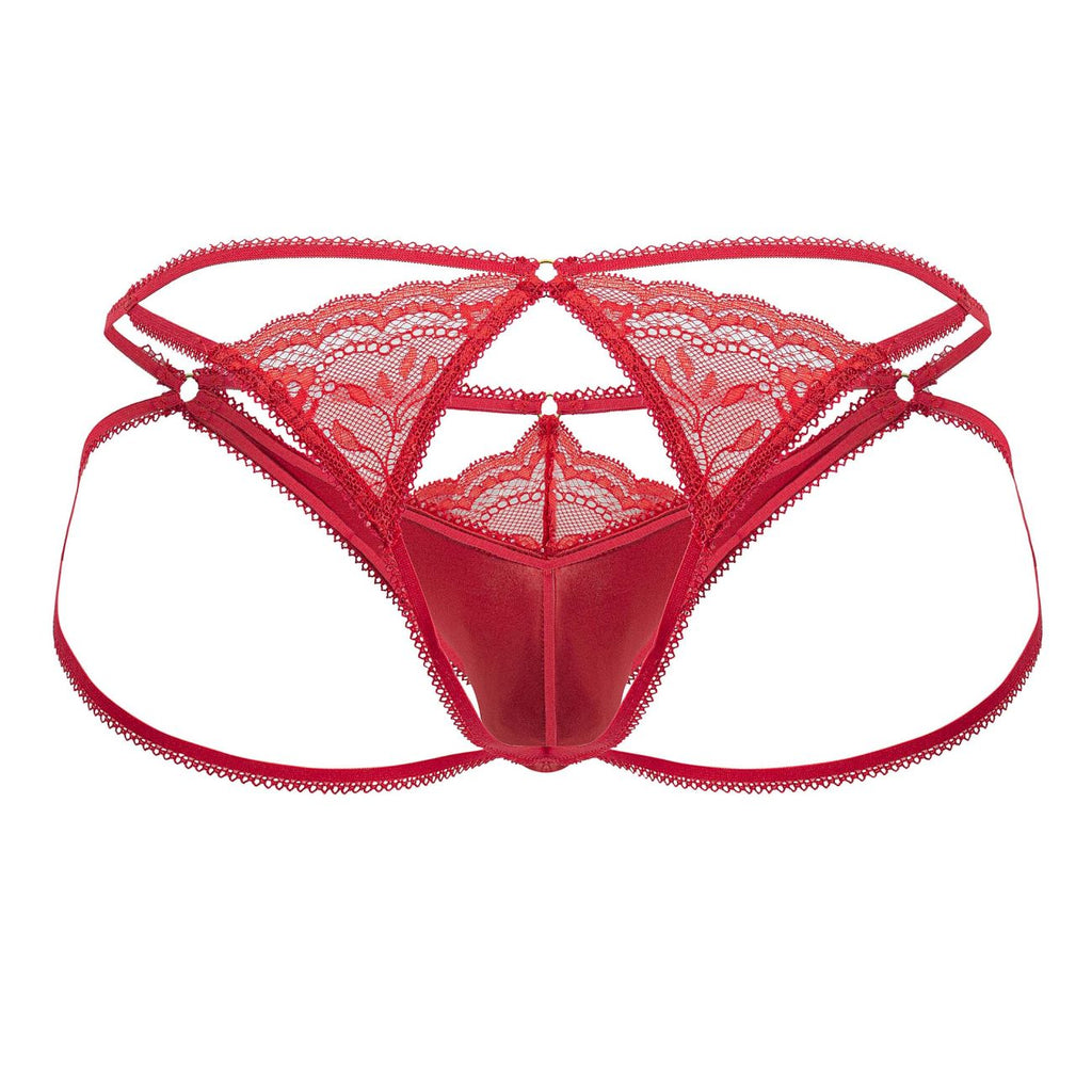 CandyMan 99770 Lace Jock Thongs Color Red - DealByEthan.gay loves CandyMan