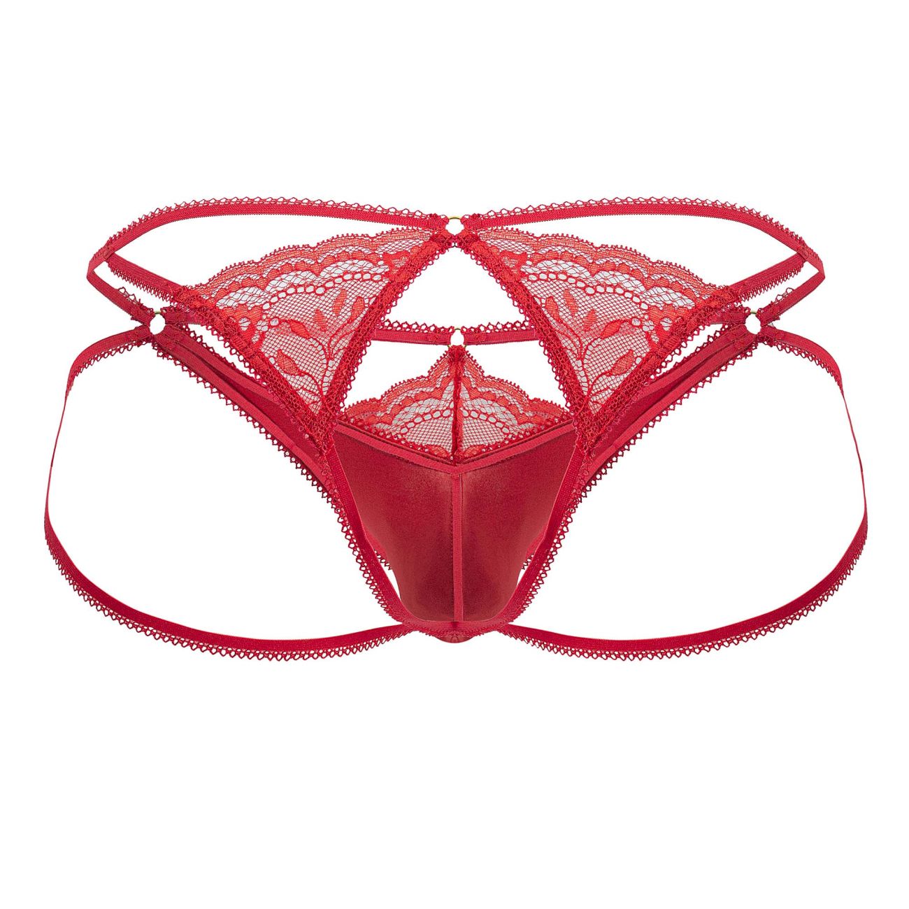CandyMan 99770 Lace Jock Thongs Color Red - DealByEthan.gay loves CandyMan