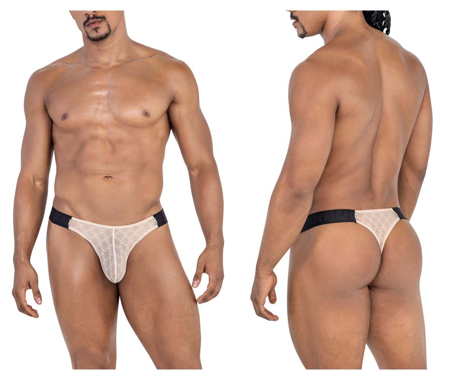 CandyMan 99771 Mesh Thongs Color Beige - DealByEthan.gay loves CandyMan