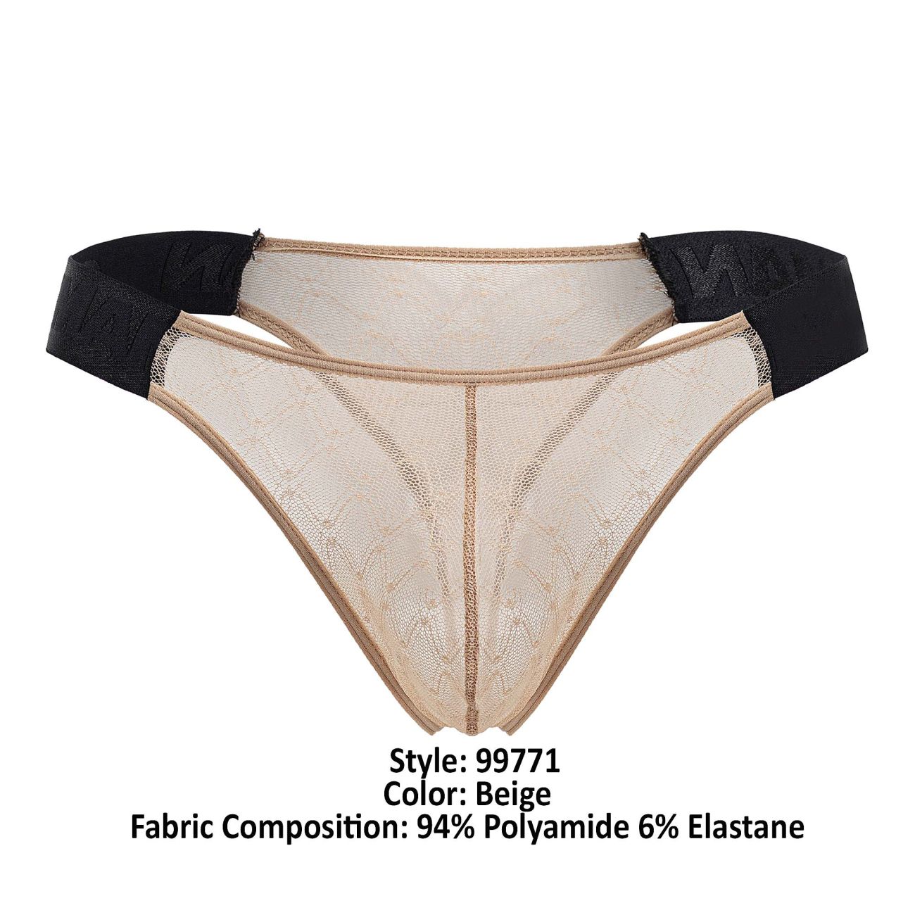 CandyMan 99771 Mesh Thongs Color Beige - DealByEthan.gay loves CandyMan