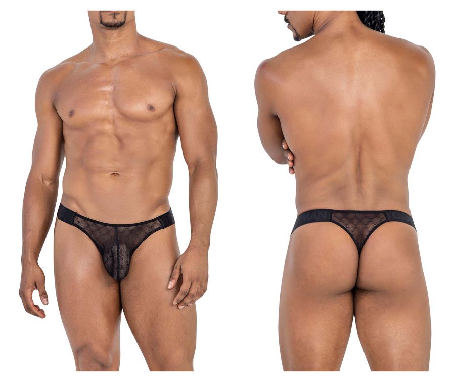 CandyMan 99771 Mesh Thongs Color Black - DealByEthan.gay loves CandyMan