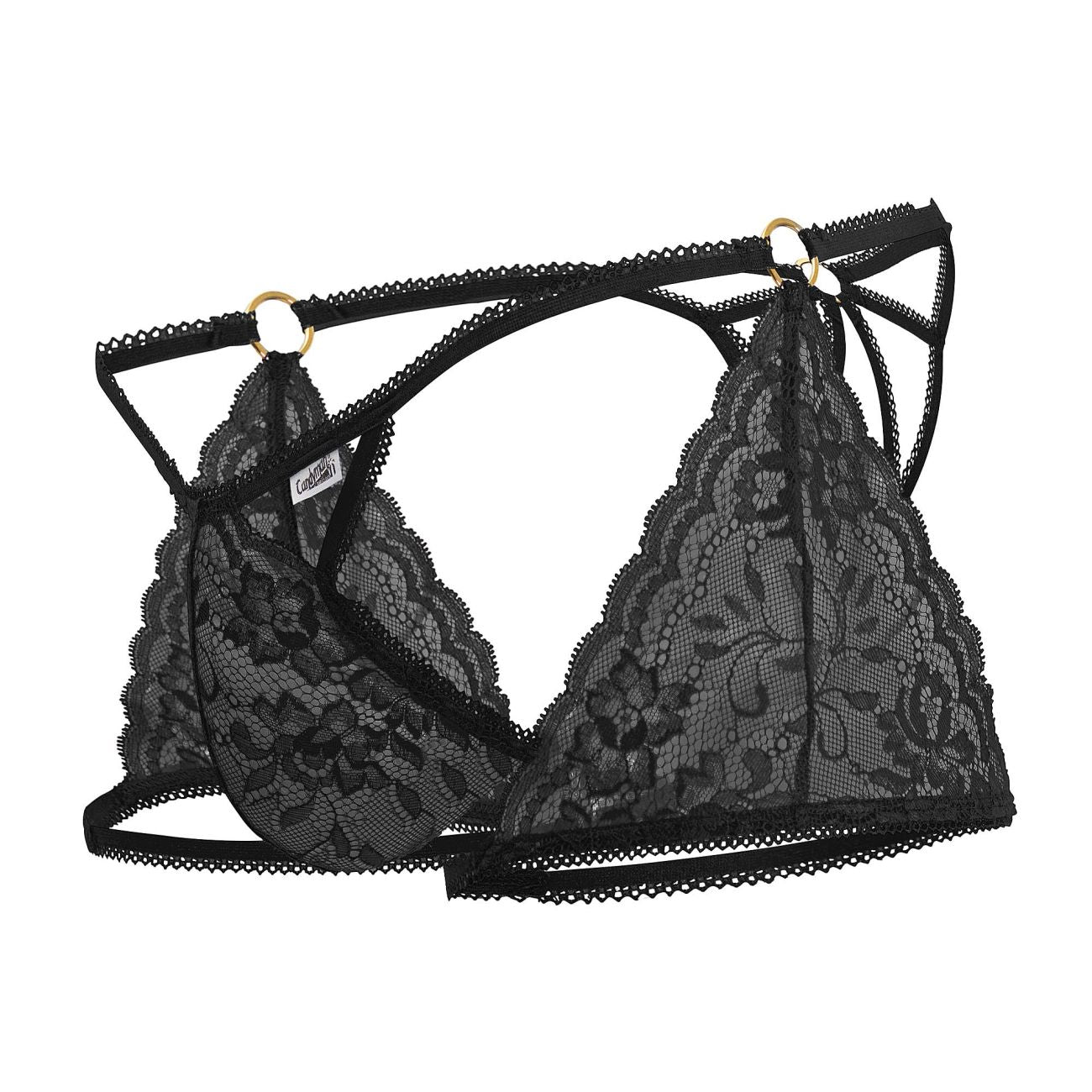CandyMan 99773 Lace Trunks Thongs Color Black - DealByEthan.gay loves CandyMan