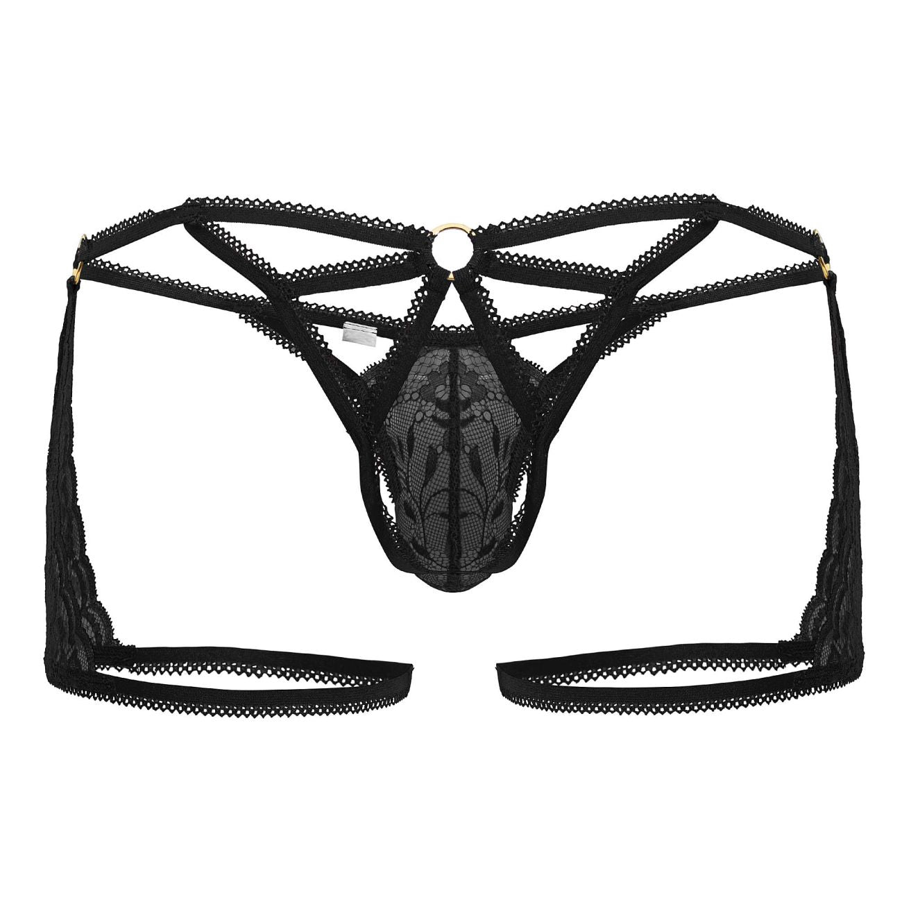 CandyMan 99773 Lace Trunks Thongs Color Black - DealByEthan.gay loves CandyMan