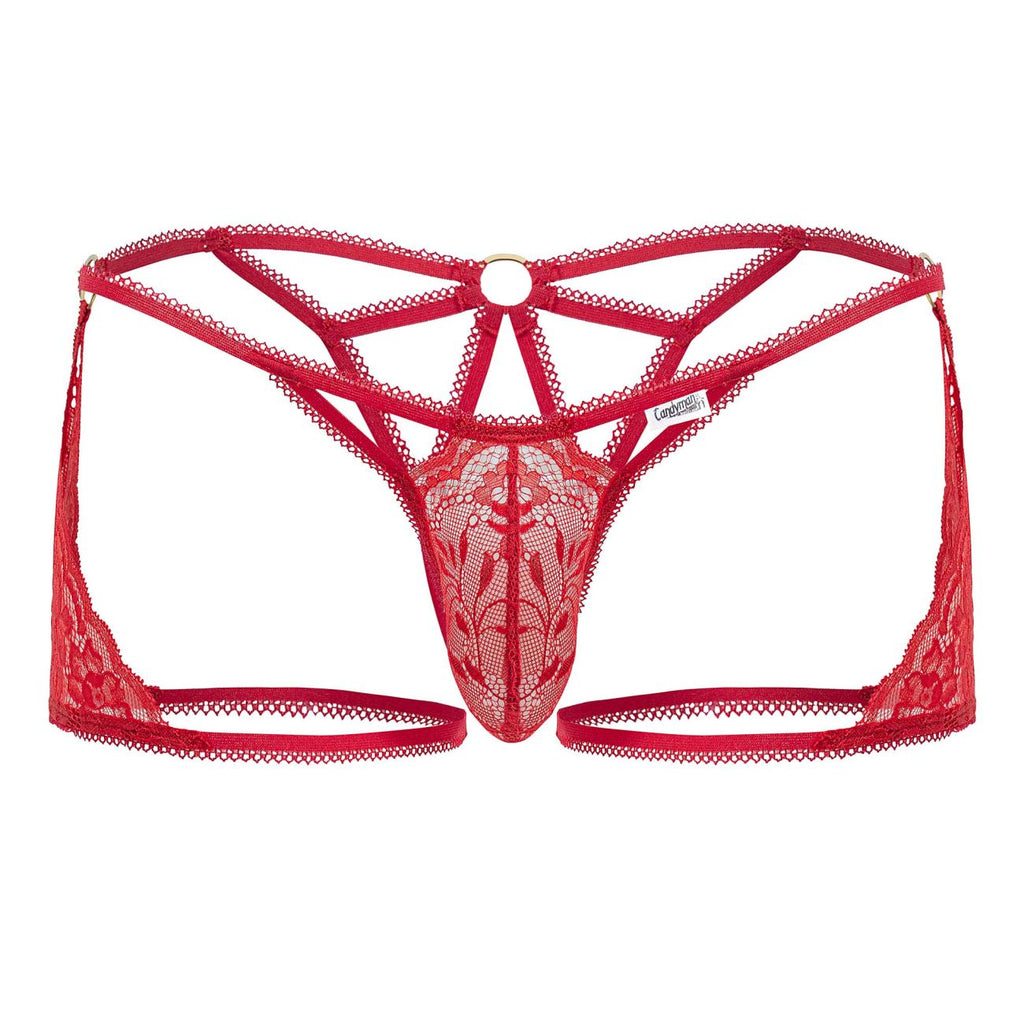 CandyMan 99773 Lace Trunks Thongs Color Red - DealByEthan.gay loves CandyMan
