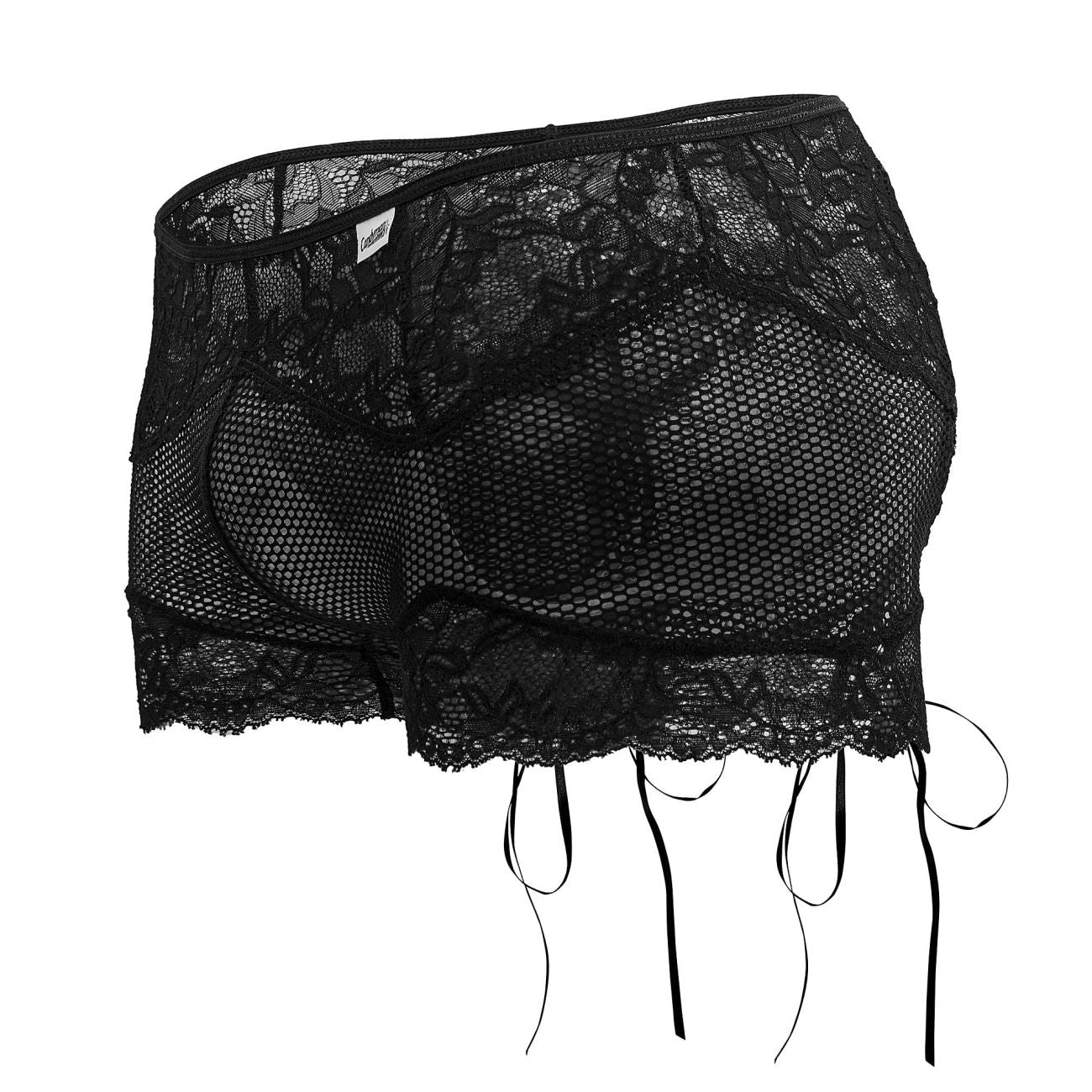CandyMan 99779 Mesh Lace Trunks Color Black - DealByEthan.gay loves CandyMan
