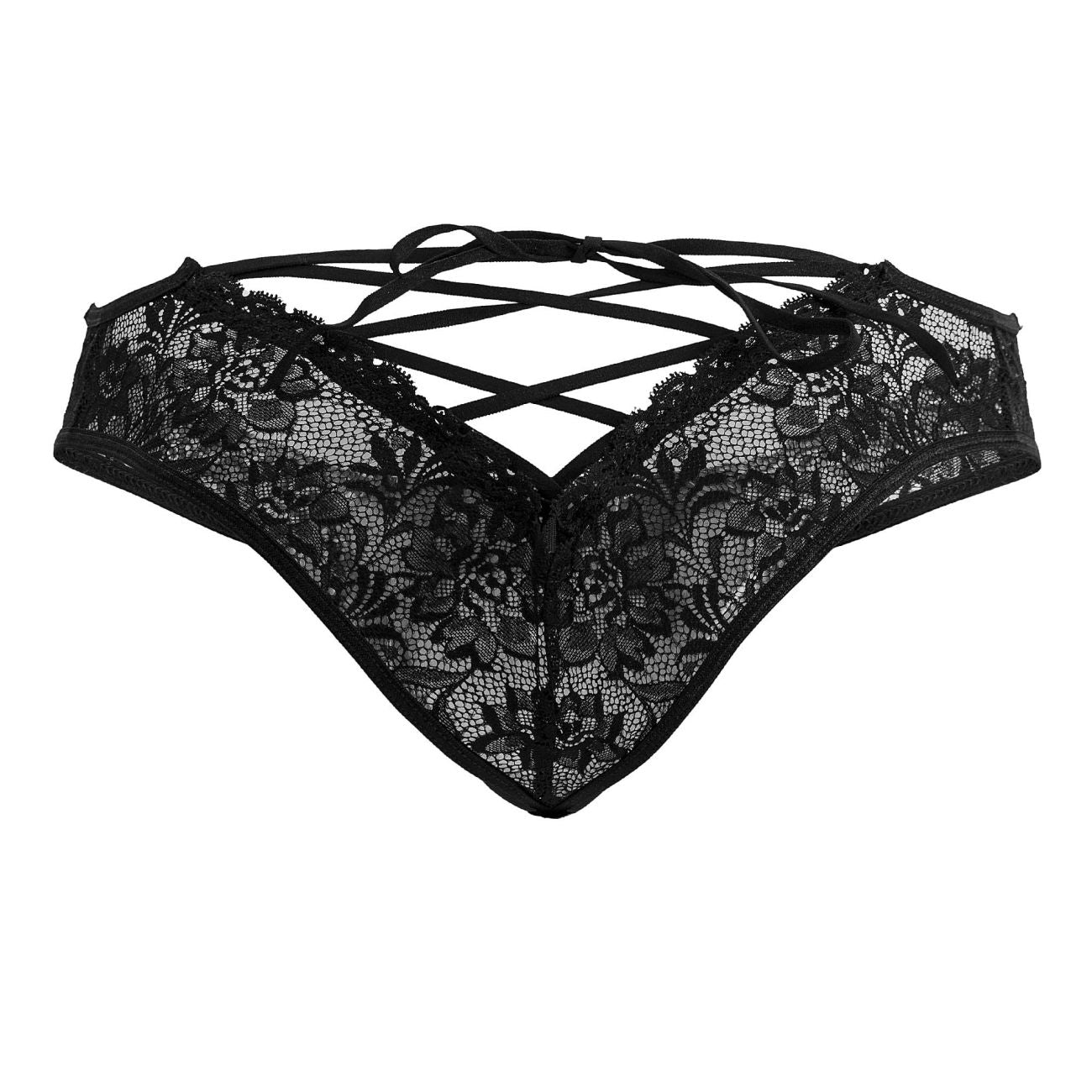 CandyMan 99784 Lace Thongs Color Black - DealByEthan.gay loves CandyMan