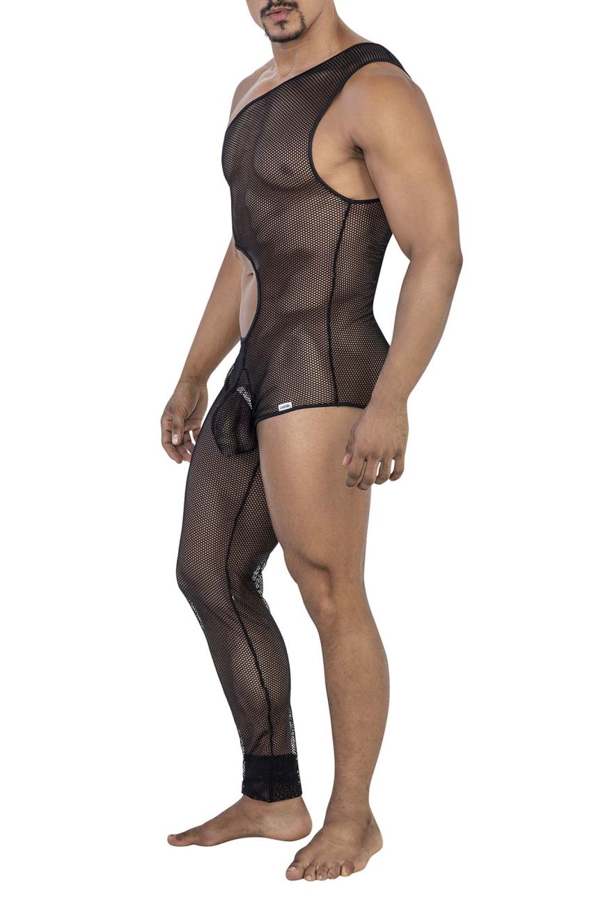 CandyMan 99787 One Shoulder One Leg Bodysuit Color Black - DealByEthan.gay loves CandyMan
