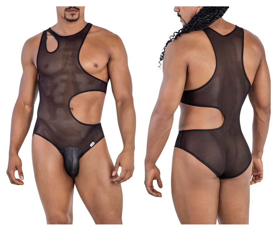 CandyMan 99788 Mesh Bodysuit Color Black - DealByEthan.gay loves CandyMan