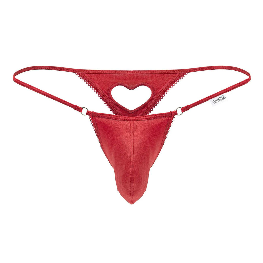 CandyMan 99789 Heart Thongs Color Red - DealByEthan.gay loves CandyMan