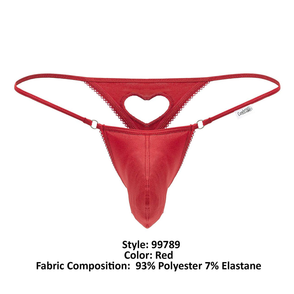 CandyMan 99789 Heart Thongs Color Red - DealByEthan.gay loves CandyMan